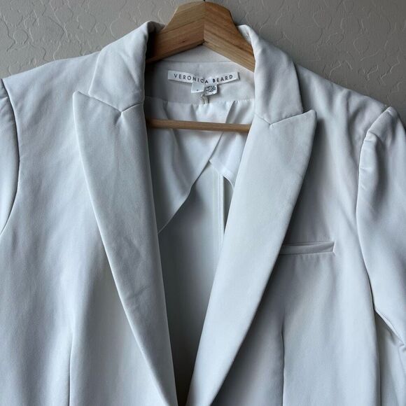 Veronica Beard Scuba Iconic‎ Blazer Schoolboy Dickey Blazer Jacket White Size 8 - Picture 5 of 13